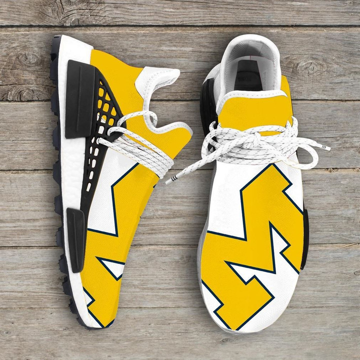 Michigan Wolverines Ncaa Nmd Human Race Sneakers Sport Shoes Running Shoes