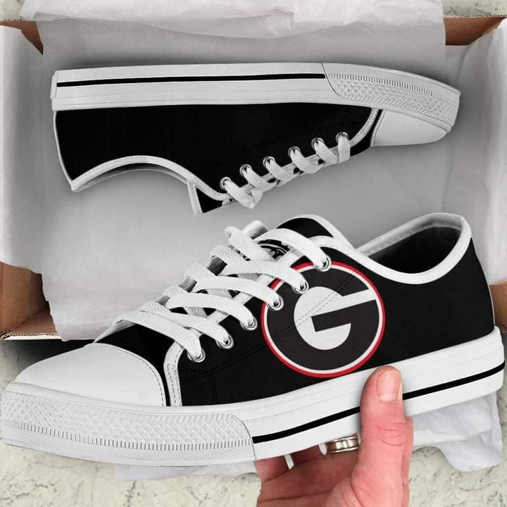 Georgia Bulldogs Ncaa Low Top Logo Shoes For Women, Shoes For Men Custom Shoes Shoes22077