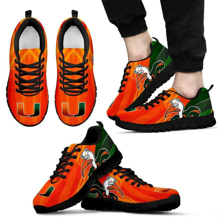 Miami Hurricanes Ncaa Football Sneakers Running Shoes For Men, Women Shoes13250