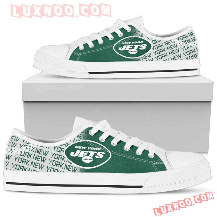 Nfl New York Jets Low Top Shoes Sneaker Sport V2