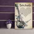 Jack Johnson Better Together Lyric Heart Typography With Guitar Art Signed Wall Art Print Canvas Prints