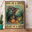 Witch Soul Of The Witch Heart Of Hippie Happy Halloween Gift Satin Portrait Wall Art Canvas - MakedTee