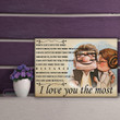 Up Canvas Prints - To My Wife, Carl And Ellie I Love You The Most Canvas Prints - MakedTee