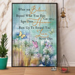 Butterfly & Dandelion Believe Beyond What Your Eyes Love Never Dies Satin Portrait Wall Art Canvas - MakedTee
