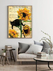 You Are My Sunshine Black Cat And Sunflower Printed Wall Art Decor Canvas - MakedTee