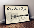 Breaking Benjamin Give Me A Sign Lyric Guitar Typography Signed Poster Wall Art Print Decor Canvas, Wall Art Print Decor Canvas - MakedTee