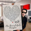 Marilyn Manson The Beautiful People Heart Lyric Typography Signed Wall Art Print Canvas - MakedTee