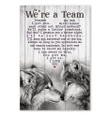 Wolf We'Re A Team Canvas Poster Wall Art