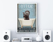 Otter Wash Your Hands Wall Art Print Canvas - MakedTee