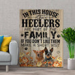 Heeler Dogs Are A Part Of Family Dog Personalized Gift For Dog Lovers Matte Wall Art Canvas - MakedTee
