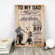 To My Dad Let Me Know That You Are Appreciated I Love You Son Print Wall Art Canvas - MakedTee