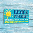 Beach Forecast Sun Swimming Tanning Tropical Drink Print Wall Art Canvas - MakedTee