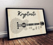 Doors Down Lyric Guitar Typography Signed Poster Wall Art Print Decor Canvas - MakedTee