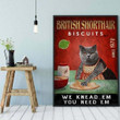 Cat Poster British Shorthair Biscuits Poster We Knead Em You Need Em Cat Printed Wall Art Decor Canvas - MakedTee