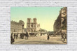 Vintage Poster Of Notre Dame Cathedral And St. Michael Bridge Paris 1890 - 1900 Canvas - MakedTee