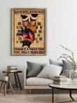 Maybe Bites Maybe Hugs There'S A Price For Belly Rubs Black Cat Printed Wall Art Decor Canvas - MakedTee