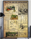 Tractor Driver Knowledge Wall Art Print Canvas - MakedTee