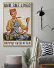 Welder Woman Lived Happily Ever After Vintage Print Wall Art Canvas - MakedTee