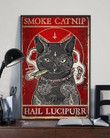 Catnip Hail Lucipurr Satan Tattoo Yakuza Cat Print Wall Art Decor Canvas - MakedTee