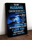 To My Husband Meeting You Was Fate I Love You Forever And Always Your Wife Print Wall Art Canvas - MakedTee