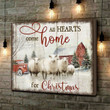 Custom All Hearts Come Home For Christmas Sheeps Version Christmas Gift Idea Matte Wall Art Canvas - MakedTee