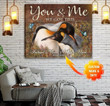 Personalized Name Text Penguin You And Me We Got This Wedding Anniversary Gift Wall Art Canvas - MakedTee
