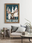 Funny Moose Nice Arse Bathroom Decor Print Wall Art Decor Canvas - MakedTee