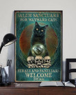Salem Sanctuary For Wayward Cats Ferals And Familiars Welcome Est 1692 Skulls Witch Print Wall Art Decor Canvas - MakedTee