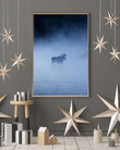 Moose Amazing Walk In Water Christmas Poster Canvas - MakedTee