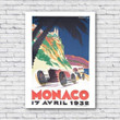 Monaco Grand Prix 1932 Vintage Wall Decal Poster For Advertisement Canvas - MakedTee