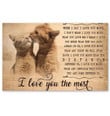 Cat When I Say I Love You More I Love You The Most Print Wall Art Decor Canvas Poster Canvas - MakedTee