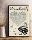 Queen Bohemian Rhapsody Lyrics All Members Signed Typography For Fan Wall Art Print Canvas - MakedTee