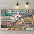 In This Office We Are Nurses We Do Teamwork Communicate Respect Friendship Do Coffee And Cake Print Wall Art Canvas - MakedTee