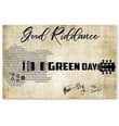 Green Day Good Riddance Lyric Guitar Typography Signed Wall Art Print Decor Canvas Poster Canvas - MakedTee