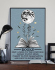 Librarian Books Give A Soul To The Universe Wall Art Print Canvas - MakedTee
