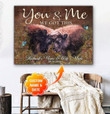 Personalized Name Text You And Me We Got This Buffalo Hanging Wall Art Decor Gift For Wedding Wall Art Canvas - MakedTee