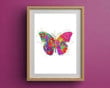 Watercolour Butterfly Print Wall Art Decor Canvas - MakedTee