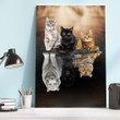 Cat Tiger Water Reflection Animal Lovers Canvas - MakedTee