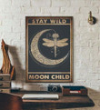 Yoga Poster Stay Wild Moon Child Yoga Prints Yoga Printed Wall Art Decor Canvas - MakedTee