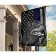 Rottweiler Black The Blue American Flag Canvas - MakedTee
