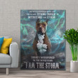 Strong Pitbull Dog I Am The Storm Dog Personalized Gift For Dog Lovers Matte Wall Art Canvas - MakedTee