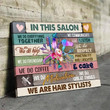In This Salon We Are Hair Stylist Wall Art Print Canvas - MakedTee