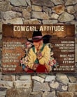 Cowgirl Is An Attitude Poster D Canvas - MakedTee