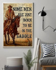 Cowboy Born To Be In The Saddle Poster Canvas - MakedTee