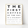 The First Coffee Of The Day Print Wall Art Decor Canvas - MakedTee