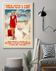 Once Upon A Time. There Was A Girl Who Really Loved To Become A Flight Attendant Print Wall Art Canvas - MakedTee
