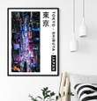 Tokyo Japan Cyberpunk Neon City Asian Travel Print Wall Art Decor Canvas - MakedTee