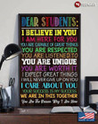 Colourful Teacher & Student Dear Students I Believe In You I Am Here For You You Are Capable Of Great Things Print Wall Art Canvas - MakedTee