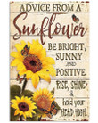 Sunflower Advice From This Wall Art Home Decor Best Gift For Family Canvas - MakedTee