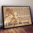 I Love You The Most Simba Lion King Poster Wall Art Print Decor Canvas - MakedTee